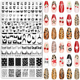 Whaline plaque Léopard cerise: motifs tendance pour nail art à domicile.
