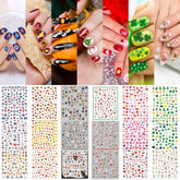 Whaline stickers ongles – ensemble 18 feuilles, inspiration manucure rapide.