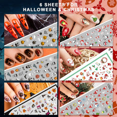 Whaline stickers ongles Halloween – citrouille et chauve-souris.