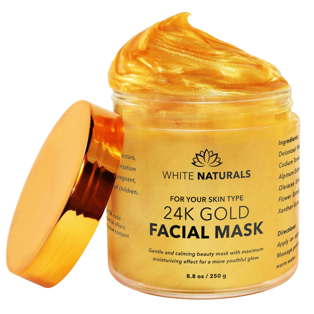 White Naturals masque-visage Or 24K pour peau lumineuse et douce