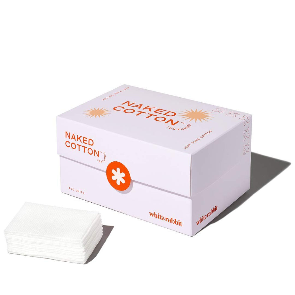 White Rabbit Naked Cotton Textured, disques coton perforés pour exfolier en douceur.
