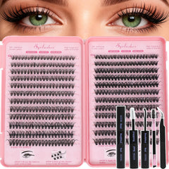 WIGICD ensemble cils clusters 9-16mm pour un look naturel.