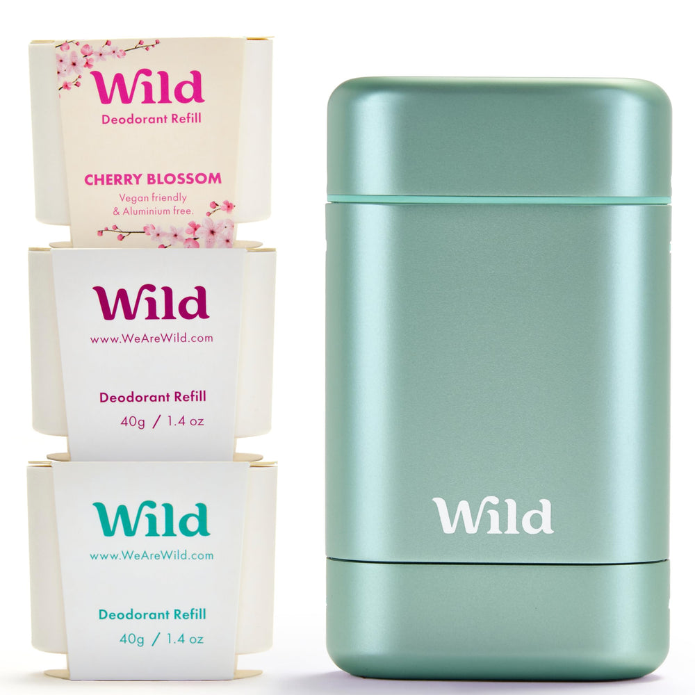 Wild Aqua etui deodorant réutilisable pour une routine écoresponsable et efficace.