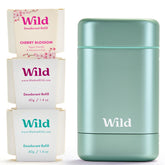 Wild Aqua etui deodorant réutilisable pour une routine écoresponsable et efficace.