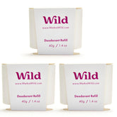 Wild déodorant réutilisable coco-vanille pack trio