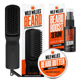 Wild Willies kit barbe chauffante pour discipliner les poils et brillance.