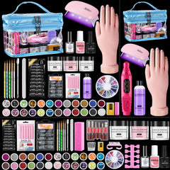 Wilfniee kit debutants ongles acrylique, ensemble prêt pour débuter à domicile
