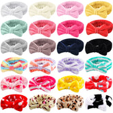 Bandeau WILLBOND avec noeud flanelle rose, maintien confortable pour le soin du visage.
