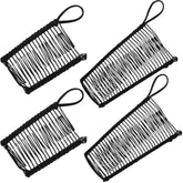 Barrette banane WILLBOND noir, grand clip pour fixation fiable sur cheveux épais