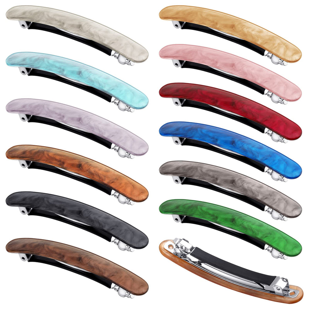 Barrette WILLBOND tortue écaille en acétate, accessoire élégant pour cheveux fins et délicats.