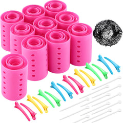 Bigoudis WILLBOND 60 rouleaux roses – coiffage facile et volume naturel