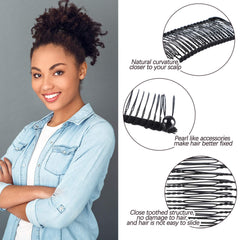 Chignon élégant facilité par WILLBOND pinces-banane à dents fines