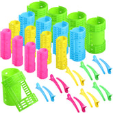 Ensemble WILLBOND de rouleaux à cheveux, 48 pièces, boucles variées pour domicile