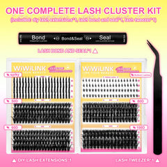 WiWiLINK kit extensions cils doux et volumineux 10-16mm pour naturel.