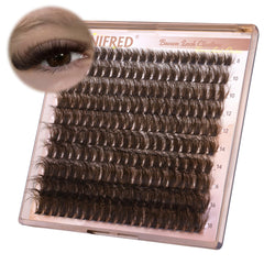 Winifred cils en paquets brun foncé pour un volume naturel et dense.