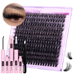 Winifred kit cluster cils 50D, ensemble pour un effet volumineux à domicile