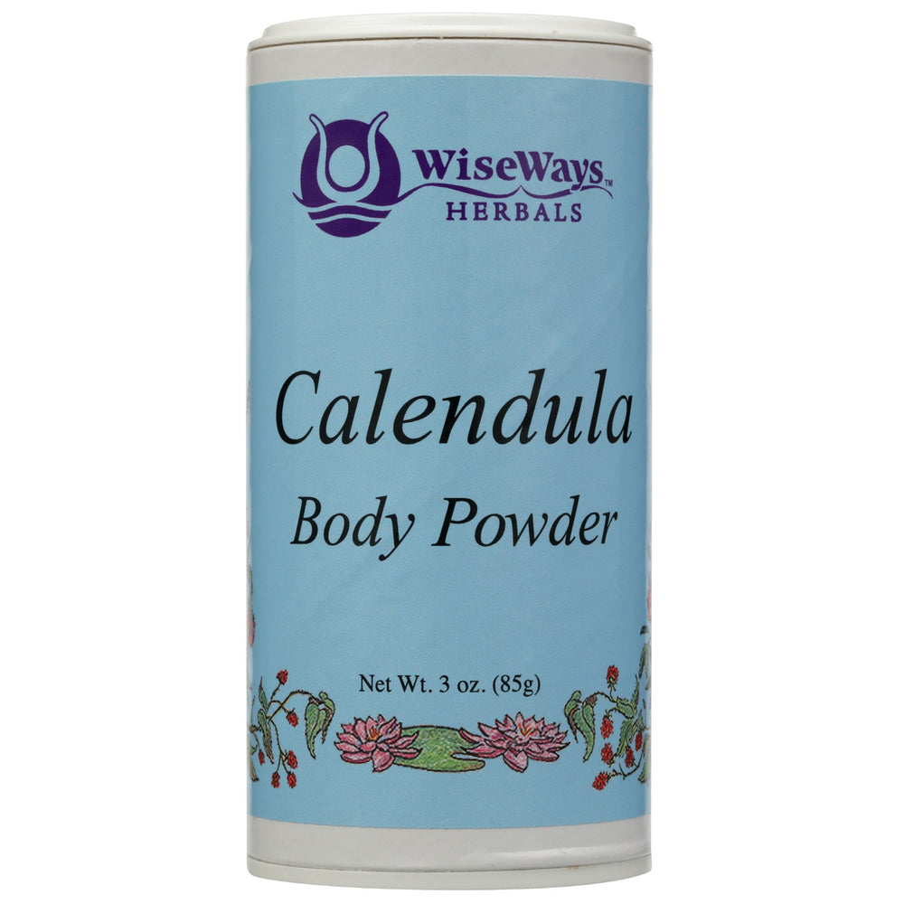 Wise Ways Herbals Poudre corporelle Calendula 3 oz, douceur naturelle et parfum léger.