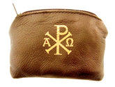 Élégant étui rosaire en cuir d’agneau brun WJ Hirten, protection durable et style discret.