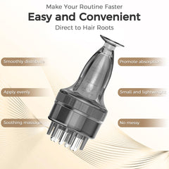 WL-YBOPRO Minoxidil Applicateur en action avec massage du cuir chevelu pour plus de confort.