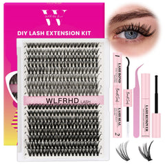 WLFRHD kit clusters cils D-Curl 320 pièces: volume immédiat pour un regard glamour.