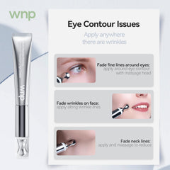 WNP Eye Cream peptide blend targets delicate under eye skin for elasticity.