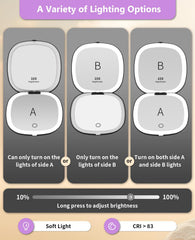 Miroir WOBSION mémorise l’éclairage préféré pour gagner du temps.
