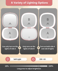 Miroir WOBSION commandes tactiles pour régler la brillance facilement