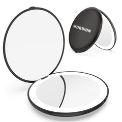 Miroir de voyage WOBSION 1x et 10x pour retouches précises.