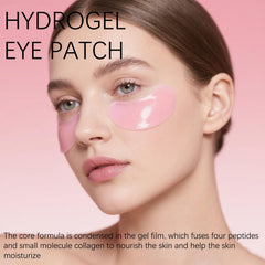 Patchs WOJJ hydrogel enrichis en peptides pour une peau autour des yeux souple.