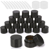 Bocal en verre ambré Wokape avec couvercle noir, protection contre les rayons UV.