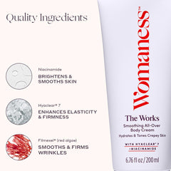 Womaness The Works: crème légère qui pénètre rapidement pour une peau douce