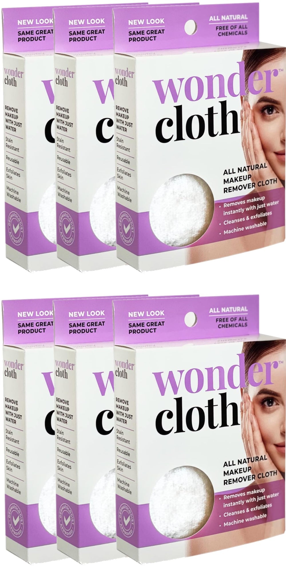 Wonder Cloth démontrant le démaquillage à l’eau sans produit chimique