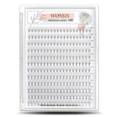 WONSIS cils-individuels 240pcs 10D 10-14mm pour un look naturel et léger.