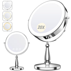 Woocica miroir maquillage lumineux de 9 pouces offre un reflet clair et pratique