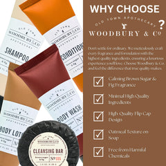 Woodbury & Co gel douche-tubes-format-voyage, toilette pratique pour invités