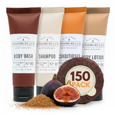Woodbury & Co shampoing-tubes-format-voyage, soin capillaire premium en chambre d'hôtel