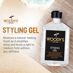 Woody's Gel Coiffant – application rapide pour un style sans effort.