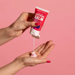 WOOWOO baume à base d'huile de rose-musquée et aloe pour peau sensible.