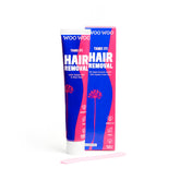 Woowoo Tame It! Crème dépilatoire intime en flacon, épilation en douceur au bain.