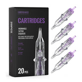 Cartouches Wormhole Tattoo 1RL 20pcs avec boîtier transparent pour visibilité et précision