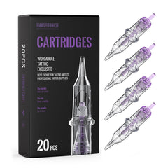 Cartouches Wormhole Tattoo 1RL 20pcs avec boîtier transparent pour visibilité et précision