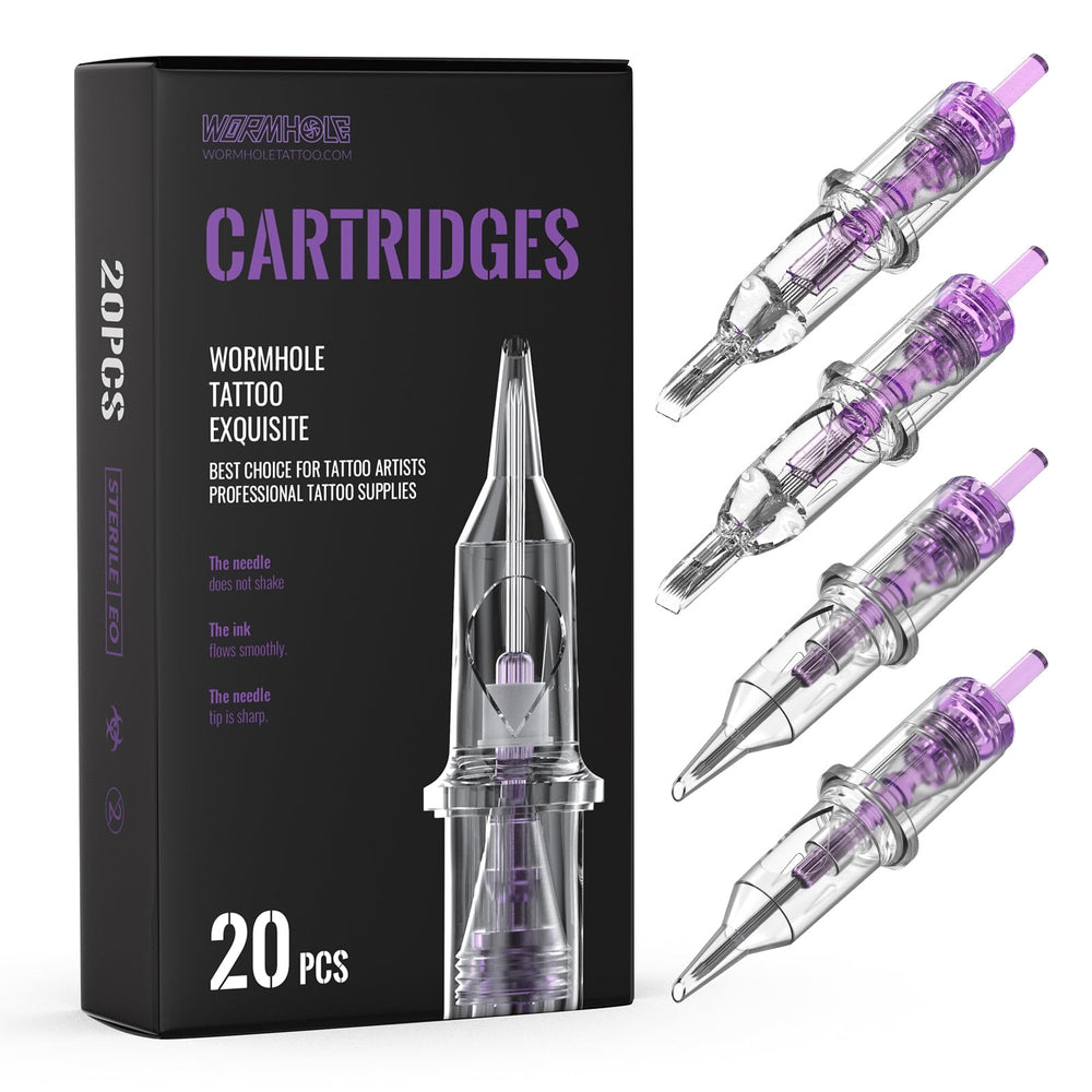 Aiguilles Wormhole Tattoo 20 pièces mélangées pour lignes et ombrages.
