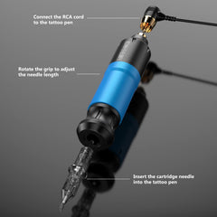 Machine de tatouage Wormhole Rotary et alimentation 8V pour des sessions fluides