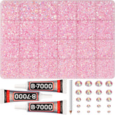 Worthofbest 31000 pièces strass résine rose AB pour embellir vêtements et accessoires