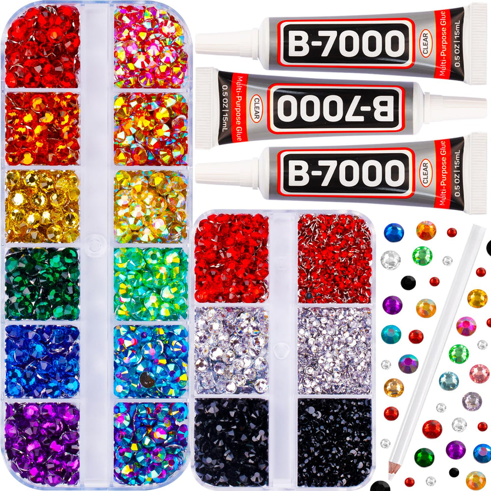 Worthofbest b7000: colle transparente et précise pour fixer les strass
