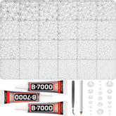 Worthofbest demi-perles blanches 2mm, parfaites pour des accents délicats sur bijoux et décorations.