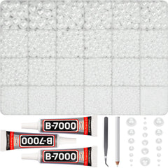 Worthofbest demi-perles blanches 2mm, parfaites pour des accents délicats sur bijoux et décorations.