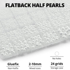 Worthofbest demi-perles blanches 4mm, parfaites pour personnaliser chaussures et boîtes.