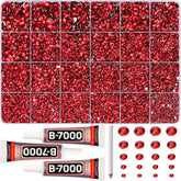 Worthofbest – pierres strass rouges, 31000 pièces, pour rehausser vêtements et accessoires