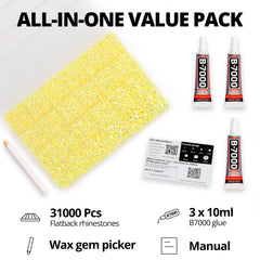 Worthofbest pince-strass jaunes facilite la pose précise des pierres.